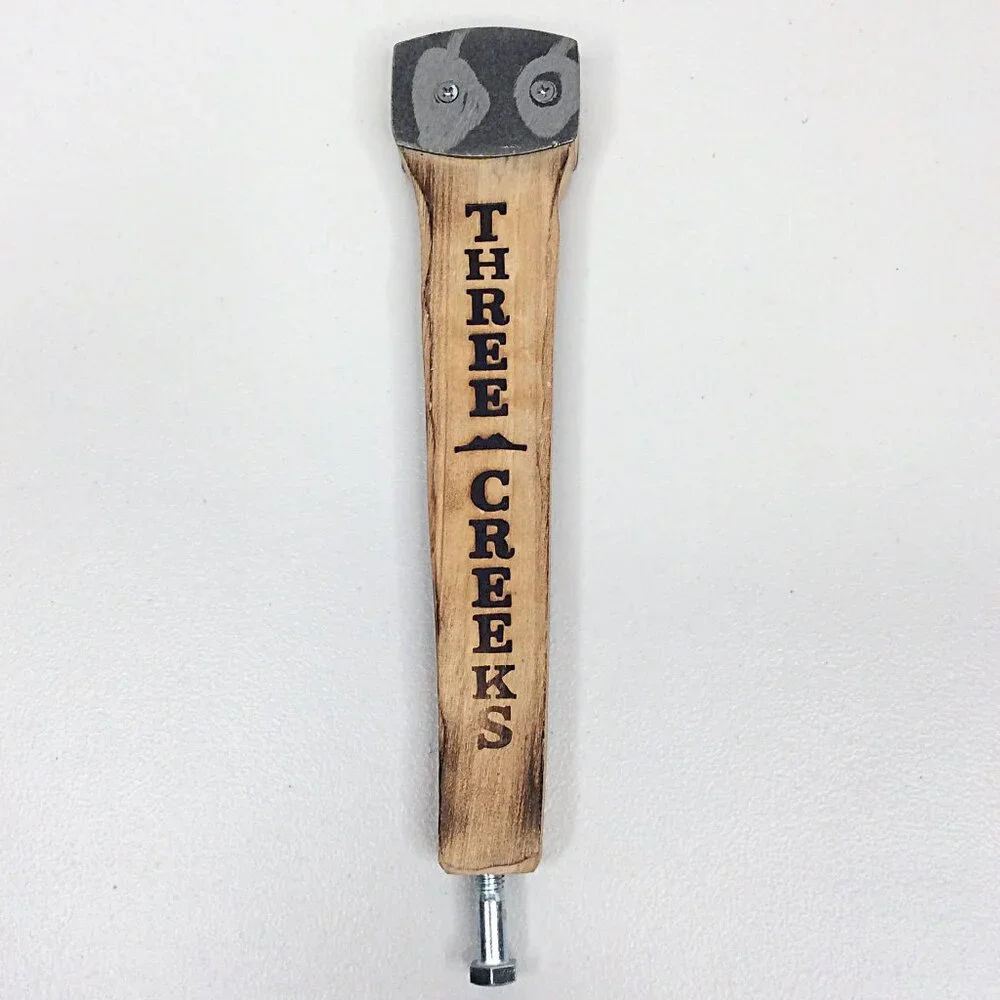 Three Creeks Brewing Beer Tap Handle Wood Sisters Oregon 11